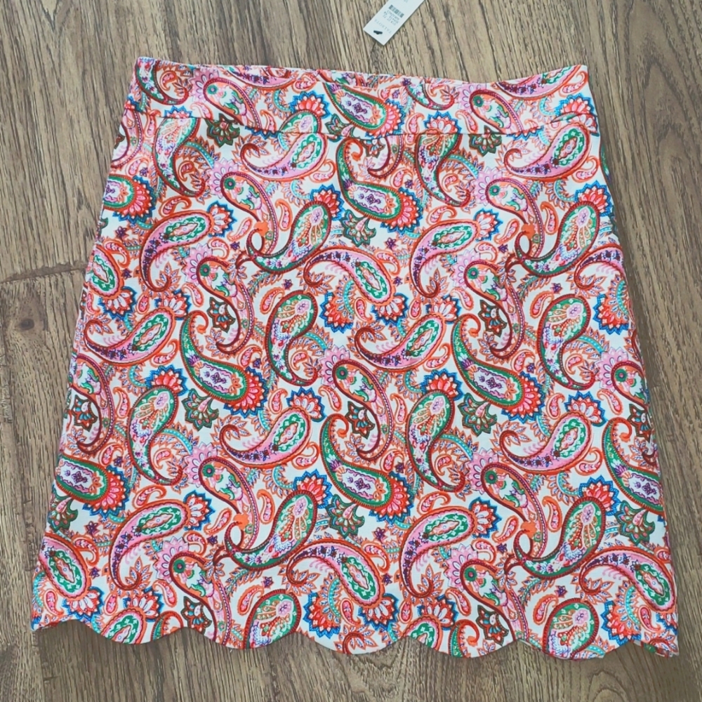 Talbots Skirt with Scalloped hem 10 NWT